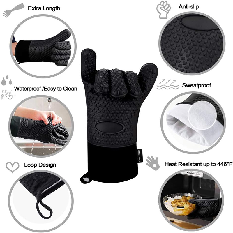 Silicone Oven Gloves Heat Resi - Oven Mitt Silicone recension och pris