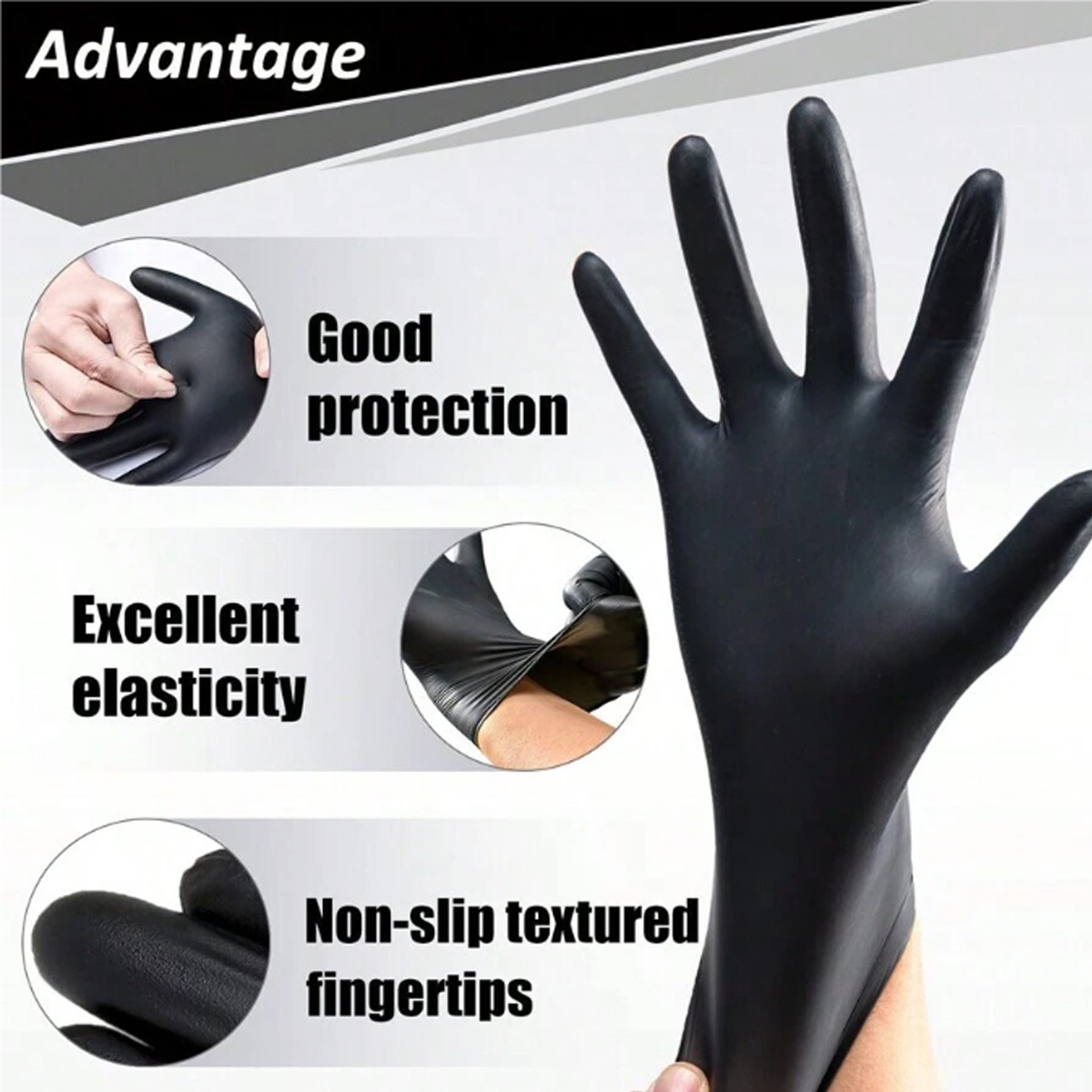 Lanke Black Disposable Nitrile - Rubber Glove Cleaning recension och pris